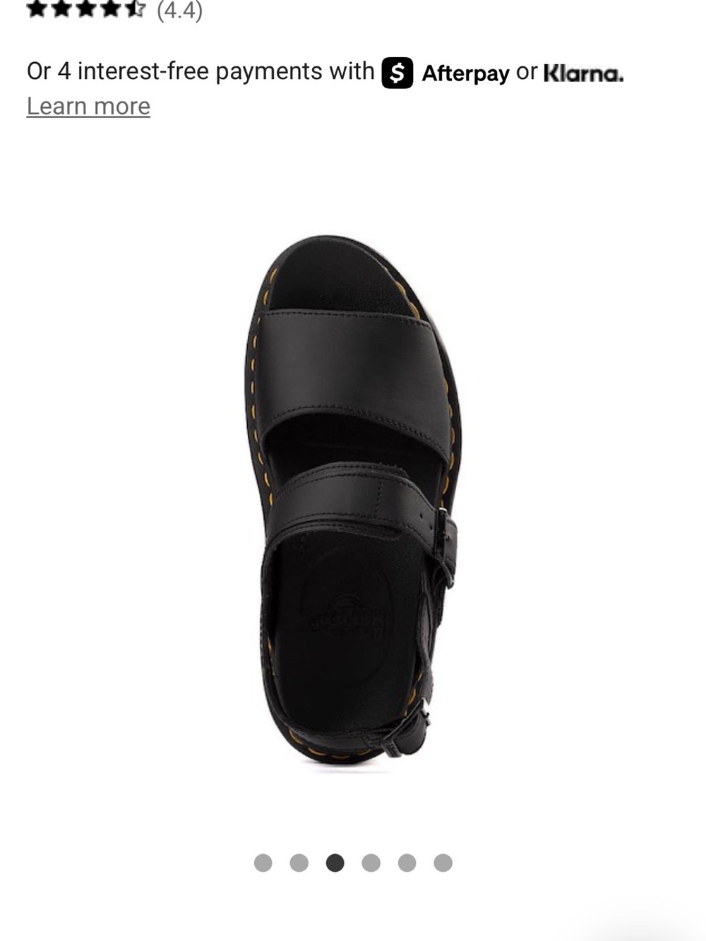 Dr. Marten Voss Platform Black Leather Buckle Sandals size 8 - Picture 2 of 7